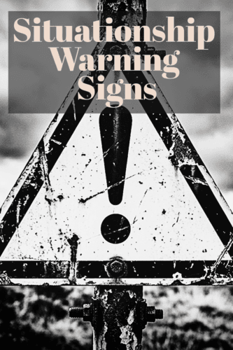 warning sign representing warning signs of a sitiationship