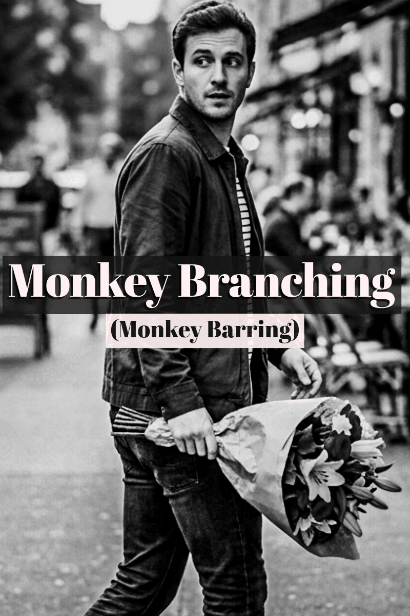 Monkey branching in relationships illustration showing emotional overlap between partners